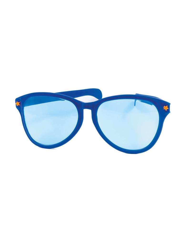 Jumbo bril blauw - Willaert, verkleedkledij, carnavalkledij, carnavaloutfit, feestkledij, jumbo bril, reuze bril, clownsbril, giant